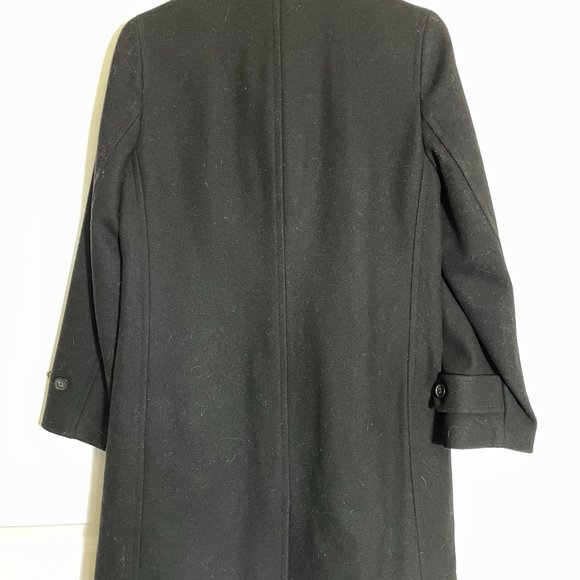 J. Crew Wool Blend Long Coat Thinsulate Black Size SP - Picture 2 of 5
